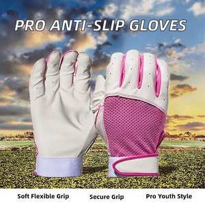 Professional Leather Baseball Softball Gloves Anti Slip Flexible Training <b>Game</b> Gloves Custom Logo Bulk Small MOQ - Product Image 2