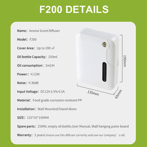 Difusor de Aceites Esenciales Eléctrico de Pared para Hotel con Control por Aplicación, Capacidad de 250 ml, Ambientador sin Agua - Product Image 3