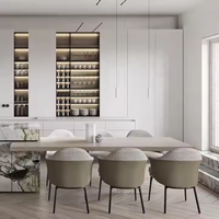 JP chaises de salle à manger de luxe croix base en métal jambes minces siège rempli d'éponge nordique blanc couleur crème chaise de salle à manger