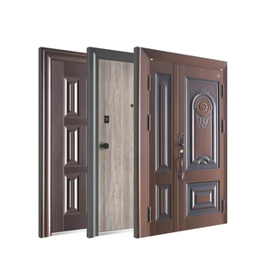 Daire ev ön ana dış kapı kapı tasarımları ön demir giriş kapıları giriş çelik güvenlik kapısı - Product Image 4