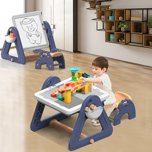 Planche à <span class=keywords><strong>dessin</strong></span> multifonction pour bébé, blocs de construction, table de <span class=keywords><strong>jeu</strong></span>, jeux d'eau et de <span class=keywords><strong>sable</strong></span>, jouets de table d'apprentissage, offre spéciale - Product Image 2