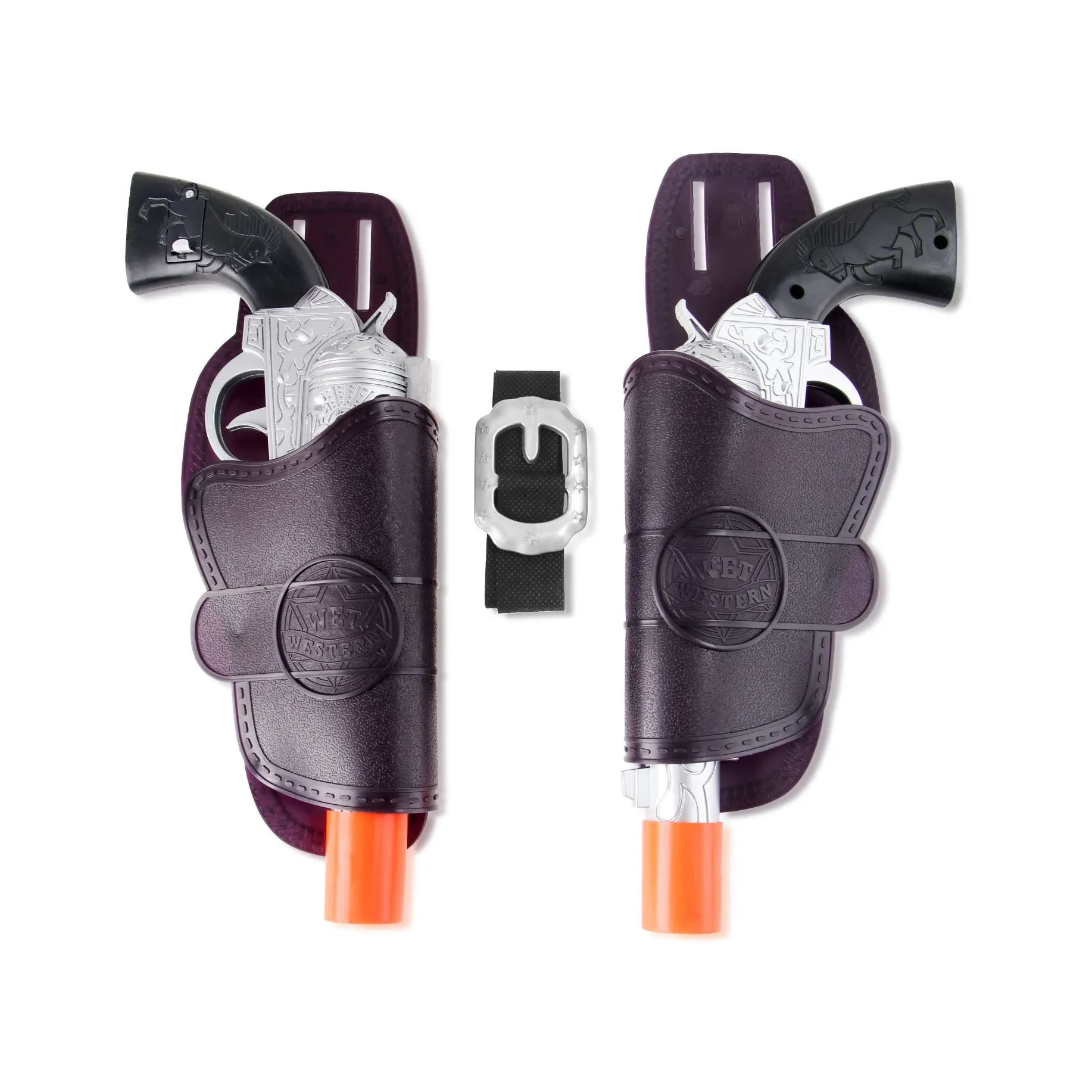 11 Inches Phương Tây Đồ Chơi Dual Cao Bồi Súng Và Holster Set Hoang Dã Cao Bồi Miền Tây Cảnh Sát Với Thực Tế Âm Thanh