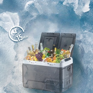 Glacière portable universelle pour <span class=keywords><strong>voiture</strong></span>, double compartiment, dégivrage rapide, compresseur 12V, pour camping, voyage et usage domestique - Product Image 6