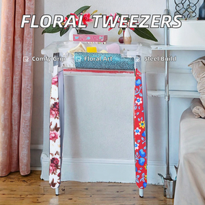 Pinzas para Cejas con Punta Inclinada y Estampado Floral, Recubiertas, con Logotipo Personalizado, Ecológicas, de Acero Inoxidable - Product Image 2