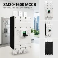 Disjoncteur thermomagnétique professionnel personnalisé AC MCCB 1250A 80kA 3P CE pour boîtier de distribution de bâtiment de bureaux de très grande hauteur