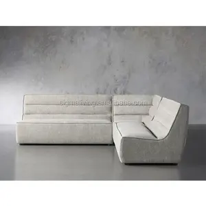 Daire Modern tasarım oturma odası mobilya kapalı L şekli modüler koltuk takımı üç parçalı köşe kesit