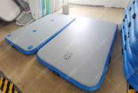 Plate-forme de natation gonflable flottante Drop Stitch Island Dock Water Yacht Air Mat Ponton pour les bains de soleil et les divertissements aquatiques