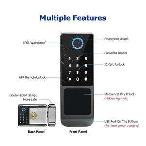 Goking IP66 Waterproof Mechanical Keyless Gate Lock Swing Electric Tuya Remote Control Smart Door Lock Outdoor