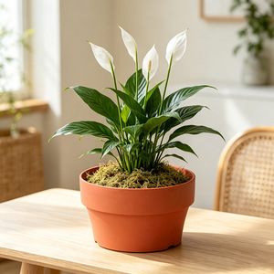 Vaso per Fiori in Plastica per Interni ed Esterni, Vaso in Ceramica Semplice per Piante Grasse, Imitazione Argilla, Ciotola Rotonda in Plastica Spessa - Product Image 2