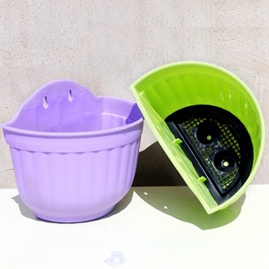 Vaso da Fiori in Plastica per Interni ed Esterni, Design da Appendere <span class=keywords><strong>a</strong></span> Parete, per Giardino, Casa, <span class=keywords><strong>Vivaio</strong></span>, con Base Rinforzata - Product Image 6