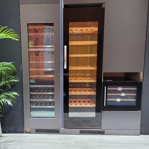 Enfriadores de <span class=keywords><strong>vino</strong></span> y bebidas de estilo moderno, gabinete de <span class=keywords><strong>vino</strong></span> para restaurante, Enfriador de bodega con compresor, Enfriador de <span class=keywords><strong>cavas</strong></span> de lujo integrado - Product Image 1