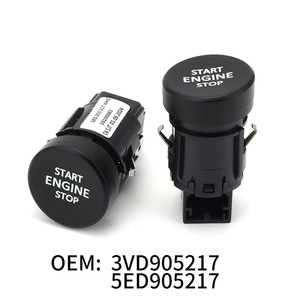 ระบบสตาร์ทแบบไร้กุญแจ 3VD905217 สำหรับ Skoda Superb Kodiaq สวิตช์สตาร์ทแบบกดพร้อมไฟสีขาวเขียว - Product Image 3