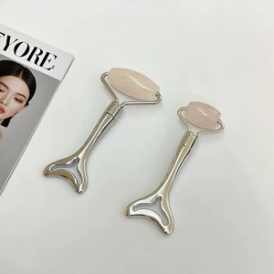 Rouleau de jade à double tête, cuillère à maquillage pour le <span class=keywords><strong>visage</strong></span>, spatule cosmétique en métal pour le soin de la peau et le <span class=keywords><strong>massage</strong></span> facial - Product Image 3