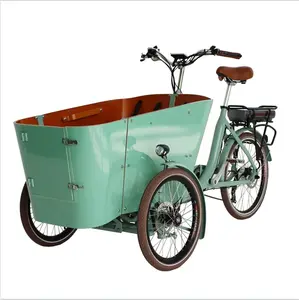 E-cargo bike Dutch EU warehouse best selling electric cargo bike Dutch 3 wheel family cargo bike bakfiet trailer