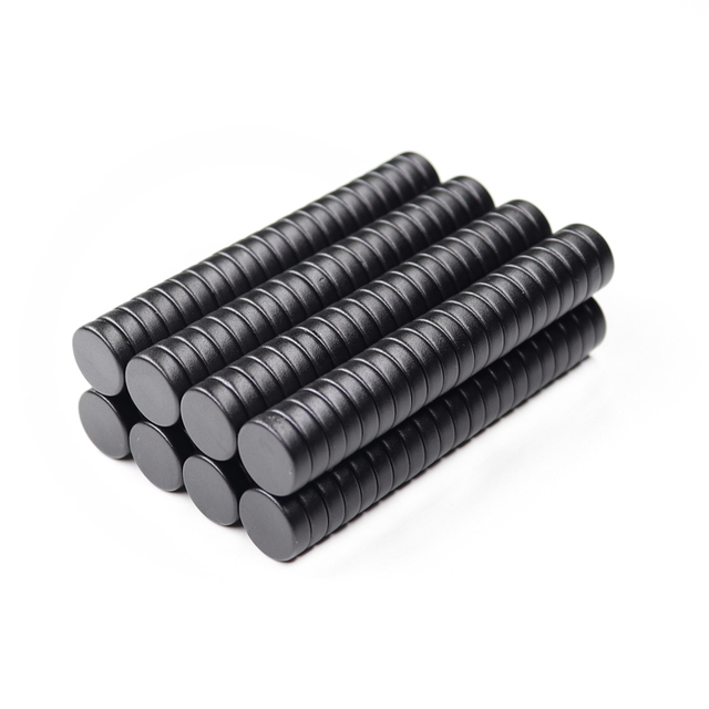Strong Permanent Neodymium Rare Earth Ndfeb Magnet Round in Stock High Quality Black Epoxy Coated Disc Neodymium Magnet