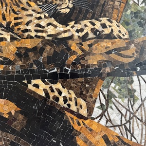 Mosaico di Qualità Superiore con Motivo Leopardato in <span class=keywords><strong>Marmo</strong></span> Naturale, Design 3D, Stile Europeo, Taglio a Mano, Arte Murale per Interni 7mm - Product Image 5