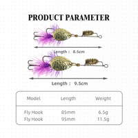 Umpan Pemutar Hessen 85mm/95mm 6.5g/11.5g PVC & Logam dengan Desain Daun Willow untuk Ikan Bass, Cod & Ikan Air Tawar