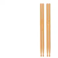Kit de baguettes de tambour en bois massif pour tambours et tambours, noir, 5A, 7A, 5b