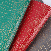 Rouleaux de cuir synthétique gaufré en PVC à motif crocodile déjoué pour chaussures sacs à main bagages