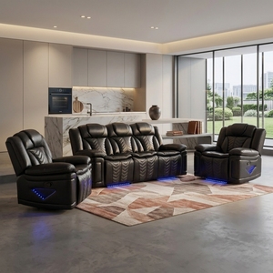 Sofá Reclinable Eléctrico de Diseño Moderno 321 con Luces LED, Apto para Muebles de Hogar - Product Image 3