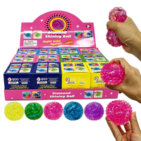 Balle anti-stress Maltose Diamond Shining Ball Super Solide Transparente Iridescente Scintillante à Picots pour Enfants et Adultes