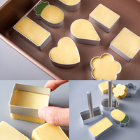 Moule à biscuits et à gâteaux en aluminium rectangulaire et ananas avec presse en acier inoxydable, ensemble de découpeurs de légumes, mini moules à gâteaux pour la cuisine