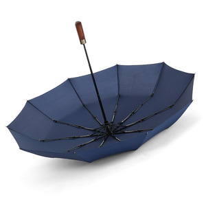 <span class=keywords><strong>Parapluie</strong></span> automatique pour hommes Design pliant en bois personnalisé Contrôle entièrement automatique Style minimaliste Adultes Saisons des pluies - Product Image 3