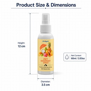 Zourunan <span class=keywords><strong>Spray</strong></span> Désodorisant pour Animaux de Compagnie aux Fruits Tropicaux 60ml Ananas Papaye Orange Enzyme de Noix de Coco Vente en Gros Fournisseur OEM ODM - Product Image 6