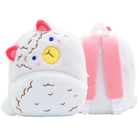 Sac à dos en peluche pour enfants, motif animalier (lion, abeille, girafe, Hema, singe, rhinocéros, éléphant), léger et doux, idéal pour l'école