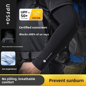 Manchons de protection solaire UV en soie glacée Miao <span class=keywords><strong>Chen</strong></span> pour hommes – Frais, respirants, idéaux pour le cyclisme en extérieur cet été - Product Image 2