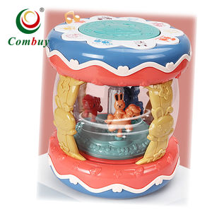 Carosello Musicale Luminoso Colorato Giocattolo Educativo per Bambini Tamburo a Mano - Product Image 1
