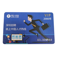 Carte de membre VIP en PVC avec impression numérique dorée, pelliculage brillant, carte de fidélité en plastique pour les hôtels et les paiements