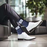 Chaussettes décontractées pour hommes avec logo personnalisé, tricotées, écologiques, antidérapantes, respirantes, à séchage rapide, en coton, style mi-mollet, OEM, vente en gros