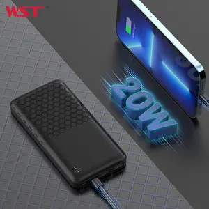 WST Portable Charger Powerbank Mobile Phone Chargers PD Fast Charging 10000mah Power Bank for Mobile