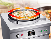 Poêle à crêpes en acier inoxydable (qualité 304) Semikron, contrôle uniforme de la température, nettoyage facile, 5000-10000W