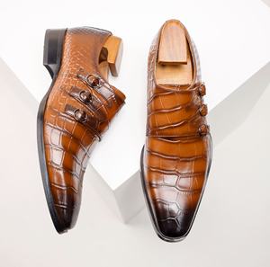 Chaussures habillées montantes Oxford en cuir véritable personnalisées, à plateforme, avec embout en acier et coussin d'air, à enfiler, pour hommes, idéales pour mariage, bureau et carrière - Product Image 4