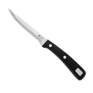 Cuchillo profesional para carne de acero inoxidable 3cr13 con mango Tang completo 4,5 pulgadas baquelita Pom plástico 3 remaches para uso en la cocina