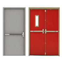 Portes en acier ignifuges de sortie de secours avec du CE de barre de poussée de panique diplômée