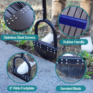 ที่กันสนิมใช้งานได้ยาวนานทริมเมอร์ครึ่งวงกลมพร้อมด้ามจับยางกว้างใบมีดเหล็กสปริงสำหรับทำสวนกรอบเครื่องมือ<span class=keywords><strong>พลั่ว</strong></span>ประเภท<span class=keywords><strong>พลั่ว</strong></span> - Product Image 2