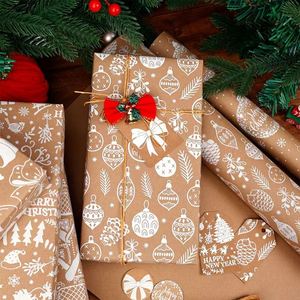 Papel de Regalo Kraft Desechable Navideño para Uso Diario - 80 g/m² 43*300 cm |   Diseño minimalista |   Empaquetado de Regalos Personalizado al por Mayor - Product Image 6