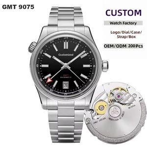 Reloj de Buceo con Movimiento Automático Miyota 9075 GMT, Cristal de Zafiro de Doble Domos, Caja de Acero Inoxidable de 40 mm, Reloj Personalizado para Hombre - Product Image 1