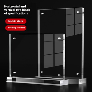 Clear T-Forma Dupla Face Acrílico Titular Do Sinal Moderno <span class=keywords><strong>Display</strong></span> Magnético <span class=keywords><strong>Rack</strong></span> De Fábrica Por Atacado Preços - Product Image 3