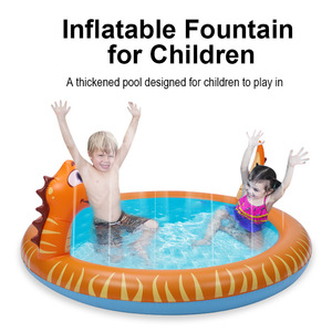 Piscina Inflable con Forma de Dinosaurio para Niños con Funciones de Juego Acuático, Color Naranja, Uso Doméstico, de 0 a 3 Años - Product Image 4