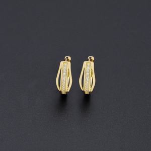 2024 Factory Direct Sale Quality 24k Gold Plated Multi-Shape Stud <b>Earrings</b> Dubai Fashion Wholesale Bulk - Product Image 2