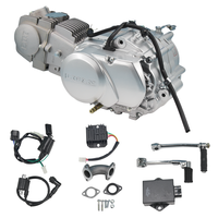 Moteur complet horizontal LIFAN 150cc, 4 temps, embrayage manuel, démarrage au kick, ensemble complet avec CDI, redresseur, faisceau de câblage