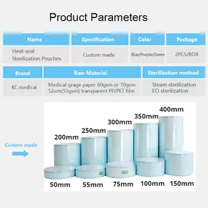 Esterilização impermeável Autoclave dental médica Rolo De Bolsa De Vedação A Calor