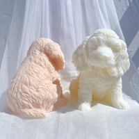 Moule à bougie chiot Cocker Spaniel, moule en silicone pour bougie en cire de soja, décoration pour la maison pour les amoureux des chiens