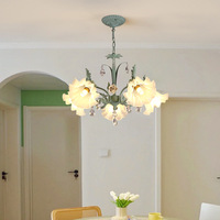 Lampe suspendue LED rétro style champêtre PM, motif fleur de muguet, pour restaurant, chambre, bureau, maison