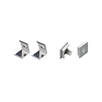 Profilé d'éclairage linéaire en aluminium anodisé à montage en surface, pour bande LED, avec cadre, pour angles à 45 degrés