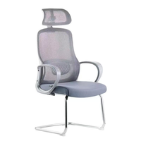 Chaises de bureau modernes à dossier haut pour conférences, chaises de formation en maille sans roulettes pour visiteurs